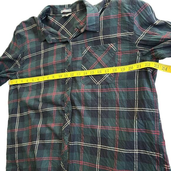 Eddie Bauer Boyfriend Fit Women Size Large Flannel Long Sleeve Button Up Shirt - Picture 4 of 5